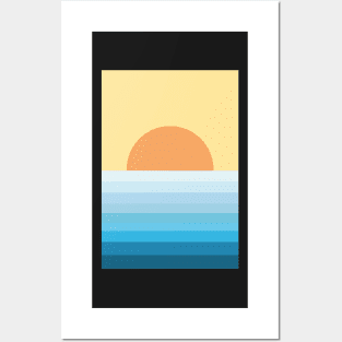 Sunset view illustration Posters and Art